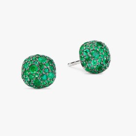 David Yurman 8mm Green Diamond Stud Earrings