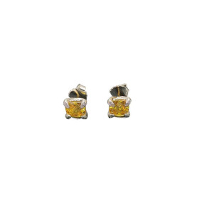 David Yurman 8mm Four-Prong Yellow Diamond Stud Earrings