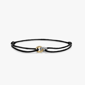 David Yurman Black Double Ring Nylon Cord Bracelet