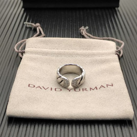 David Yurman 10mm Silver Diamond Spiral Ring
