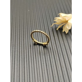 David Yurman Petite Helena Wrap Band Ring 18K Yellow Gold with Diamonds 4mm
