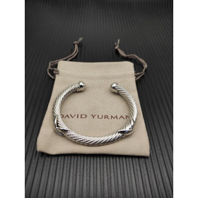 David Yurman 7mm Silver Double X Bracelet