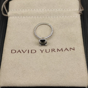 David Yurman 8mm Four-Prong Black Diamond Ring