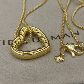 David Yurman Gold-Tone Heart Pendant Necklace