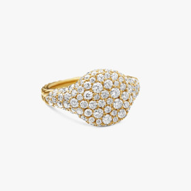 David Yurman 10mm Gold Pav&Atilde;&copy; White Diamond &acirc;New York Light&acirc; Ring