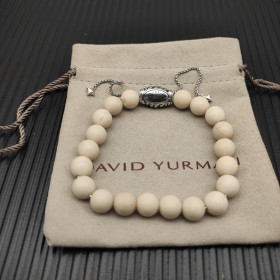 David Yurman 8mm Stretch White Howlite Bracelet