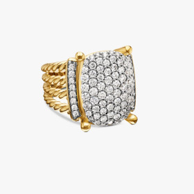 David Yurman Gold Large Pav&Atilde;&copy; Diamond Band Ring