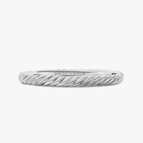 David Yurman Silver-Tone 6.2mm Sculpted Wave Cuff Bracelet