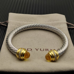 David Yurman 7mm Gold Yellow Diamond Head Gemstone Bracelet, Fits Wrist Sizes 16&acirc;20cm