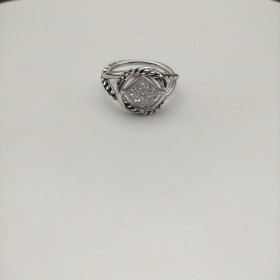 David Yurman Square Pav&Atilde;&copy; Diamond Ring