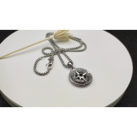 David Yurman Compass Black Diamond Pendant Necklace