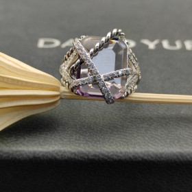 David Yurman Purple Amethyst Bezel Gemstone Ring