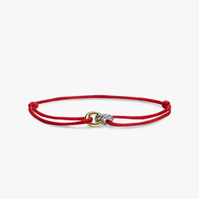 David Yurman Red Double Ring Nylon Cord Bracelet