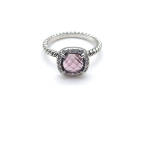 David Yurman Four-Prong Square Purple Diamond Ring