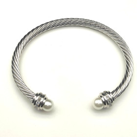 David Yurman 5mm Pearl Accent Gemstone Cuff Bracelet
