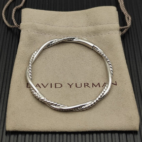 David Yurman 4.4mm Sterling Silver Small Infinity Interwoven Bangle Bracelet