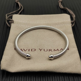 David Yurman 4mm Silver Round End Bracelet