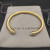 David Yurman 5mm Gold-Tone Half-Pav&Atilde;&copy; Cable Cuff Bracelet