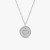 David Yurman Silver Diamond Letter D Round Pendant Necklace, Length 42cm + 3cm + 3cm