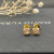 David Yurman 5mm Four-Prong Gold-Set Stud Earrings with Champagne Center Stone and Diamond Accents