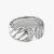 David Yurman Silver-Tone 10mm Diamond Spiral Ring
