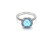 David Yurman Four-Prong Square Blue Diamond Ring
