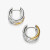 David Yurman Gold and Silver Pav&Atilde;&copy; 14mm Huggie Hoop Earrings