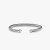 David Yurman 5mm Silver Diamond Round Cuff Bracelet, Fits Wrist Size 16cm - 20cm