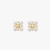 David Yurman 16.5mm Gold Pyramid Pearl Stud Earrings