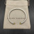 David Yurman 4mm Sterling Silver Yellow Diamond Bangle Bracelet
