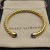 David Yurman 6mm Gold Lapis Lazuli Cable Cuff Bracelet