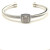 David Yurman 4mm Square Pav&Atilde;&copy; Cable Bracelet with White Diamonds