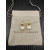 David Yurman Gold White Agate Square Cable Drop Earrings