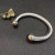 David Yurman 7mm Gold and Silver Double End Cap Red Diamond Cable Bracelet