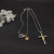 David Yurman Gold and Silver Double X Cross Pendant Necklace