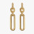 David Yurman Gold Four-Ring Earrings, 53.5mm Length