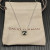 David Yurman Silver 8mm Four-Prong Black Diamond Necklace Adjustable 42+3+3cm