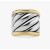 David Yurman Silver Gold and Silver Saddle Ring