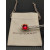 David Yurman Gold and Silver 14mm Square Red Diamond Ring