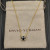 David Yurman Gold 8mm Four-Prong Black Diamond Necklace, Adjustable 42+3+3cm