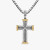 David Yurman Gold and Silver Cable Cross Necklace