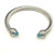 David Yurman 7mm Cable Bracelet with Blue Pav&Atilde;&copy; End Caps