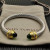 David Yurman 7mm Gold Deep Green Diamond Head Gemstone Bracelet, Fits Wrist Sizes 16&acirc;20cm