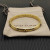 David Yurman 8mm Gold Pav&Atilde;&copy; Blue Diamond Renaissance Band Bracelet