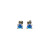 David Yurman 8mm Four-Prong Blue Diamond Stud Earrings