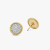 David Yurman Gold 13.6mm Pav&Atilde;&copy; Diamond Button Stud Earrings