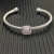 David Yurman Silver 4mm Pav&Atilde;&copy; Cushion Cable Bracelet