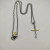 David Yurman Gold and Silver Horizontal Cross Pendant Necklace