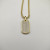 David Yurman Gold Pav&Atilde;&copy; White Diamond Tag Necklace 3mm Chain