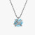 David Yurman 11mm Hexagonal Blue Crystal Pendant Necklace